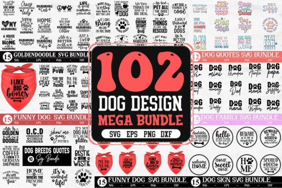 DOG SVG Bundle Designs Mega Bundle Graphics for Crafts