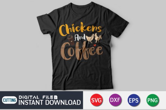 Funny Chickens and Coffee SVG Cut for Crafts and Graphics