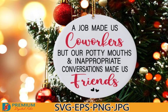Funny Coworkers Christmas Ornaments SVG for Graphics and Crafts