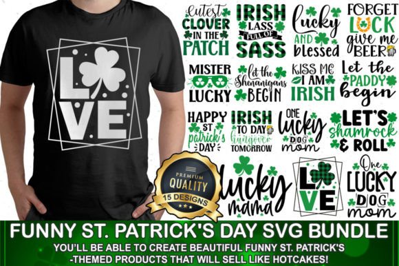 Funny St Patrick Day Graphics for Crafts and Local Branding