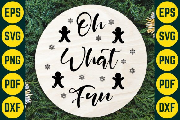 Oh What Fun Christmas Ornaments SVG for Crafts and Graphics