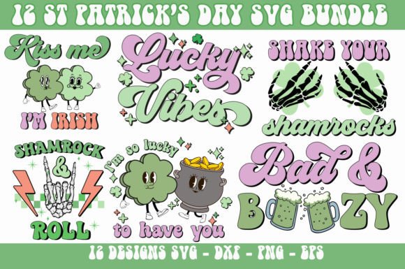 Retro Funny St Patrick’s Day SVG Bundle for Crafts