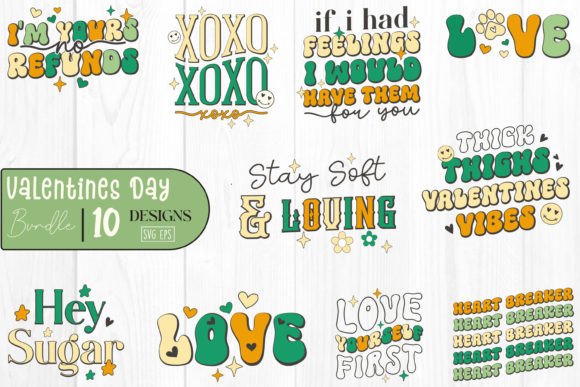 Retro Valentine’s Day SVG Bundle for Crafts and Graphics