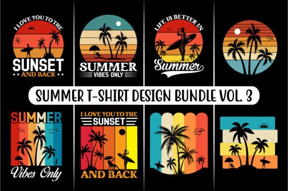 Summer T-shirt Design Bundle for Local Business Branding