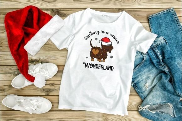 Walking in Wiener Wonderland Christmas Graphics for Crafts